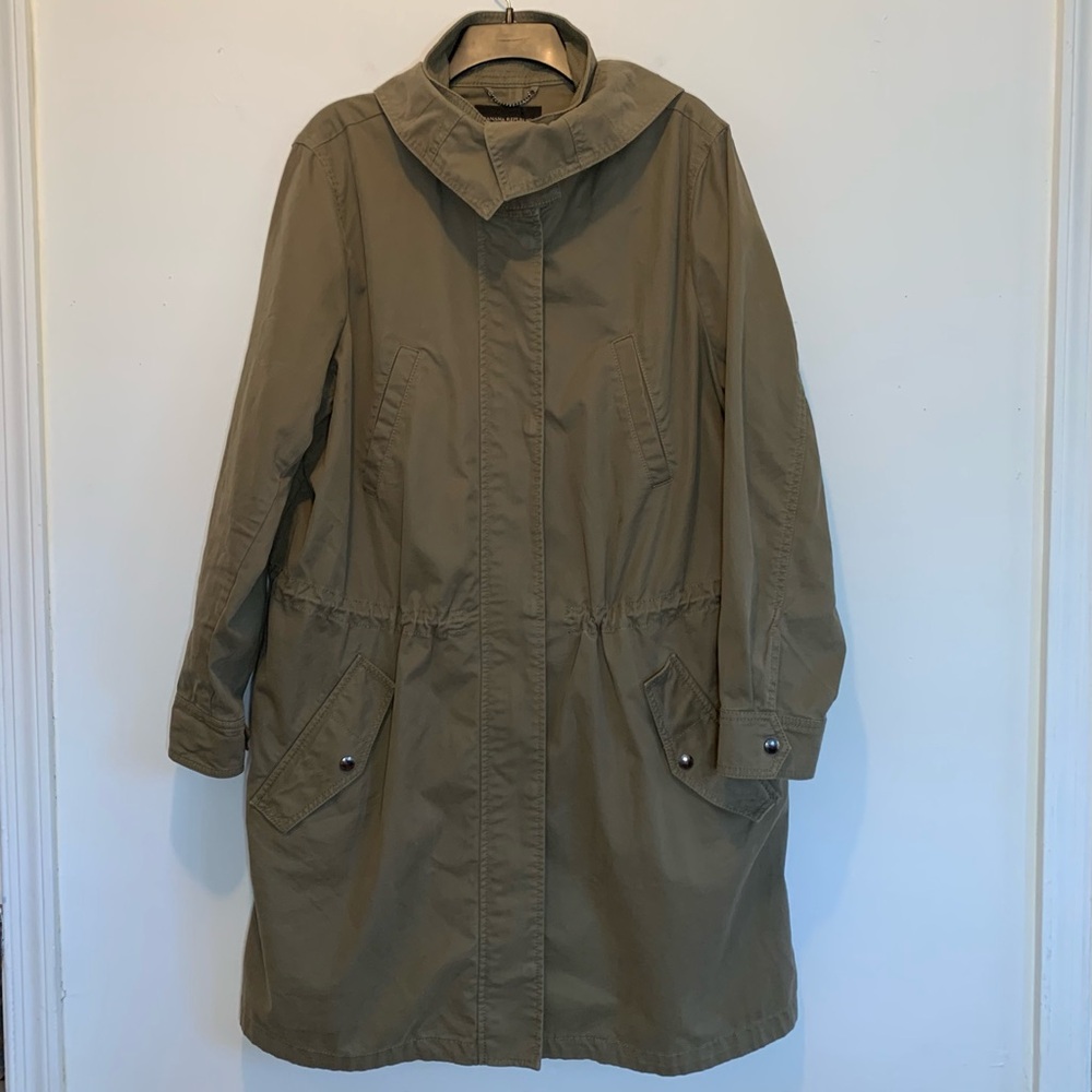 Banana Republic Oversized Military Parka Barn Jacket Women Large - Picture 4 of 12